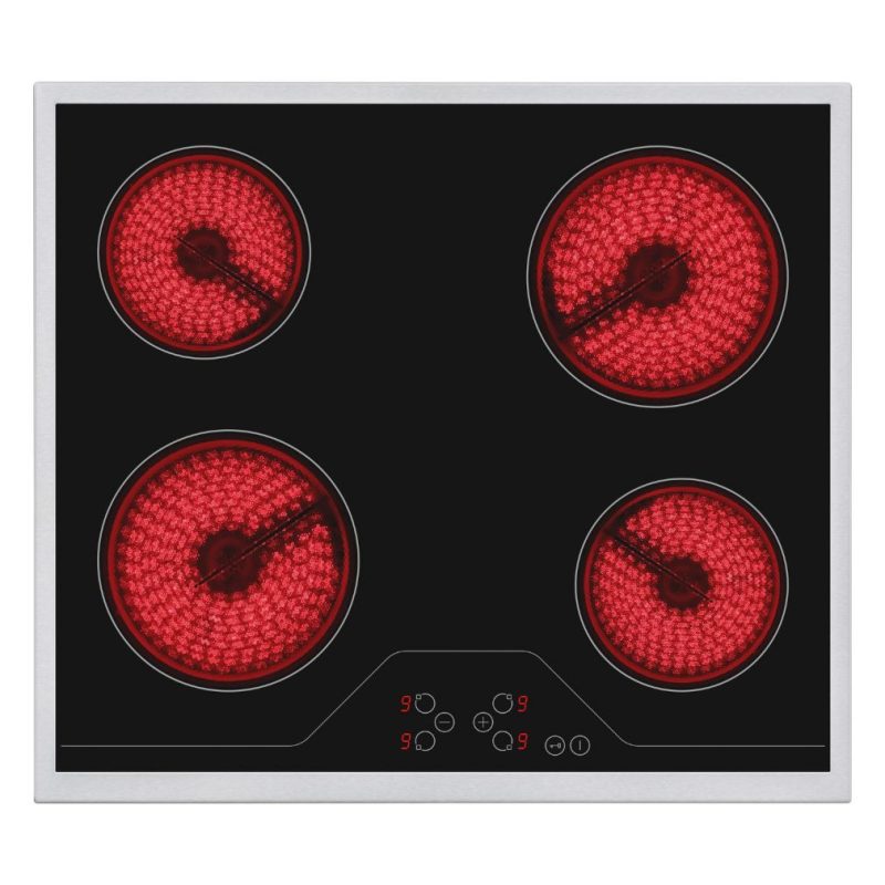 HOMEFORT HFBK64T2B Beépíthető Kerámia főzőlap Fém keretes, 6000 W, Érintőszenzoros, Gyerekzár, Booster funkció