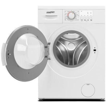 HOMEFORT HME16100UW Elöltöltős mosógép D energiaosztály, 6 kg, Keskeny mélység, 1000 fordulat/perc, Centrifugálási zajszint: 79 dB, Inverter motor nélkül, Gőzfunkcióval