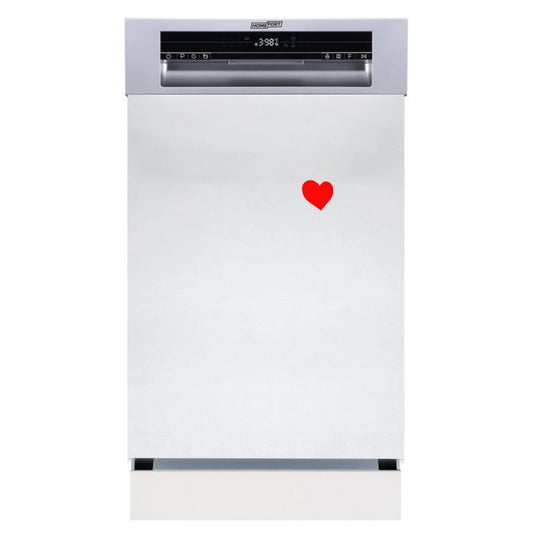 HOMEFORT HMGF0421DS Beépíthető mosogatógép, bútorlap nélkül, 10 teríték, 8.5 L fogyasztás, 8 program,  47 dB zajszint, D energia, Felső evőeszköztartó, 45 cm,  Digit. kijelző, Automata ajtónyitással