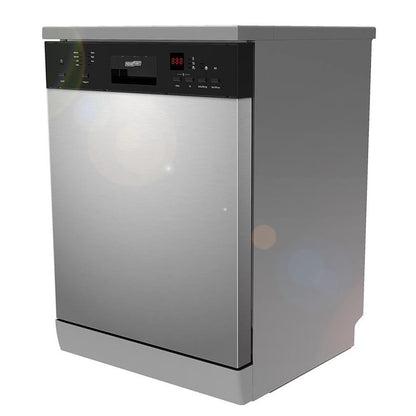HOMEFORT HMGS0640S Szabadonálló mosogatógép 12 teríték, 11 L fogyasztás, 7 program,  47 dB zajszint, E energia, Alsó evőeszköztartó , 60 cm, Digit. Kijelző, Automata ajtónyitás nélkül
