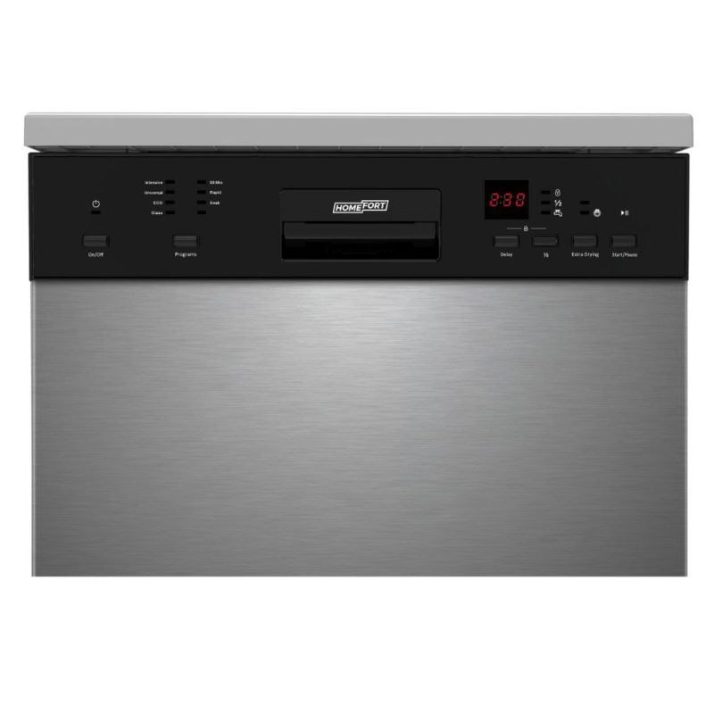 HOMEFORT HMGS0640S Szabadonálló mosogatógép 12 teríték, 11 L fogyasztás, 7 program,  47 dB zajszint, E energia, Alsó evőeszköztartó , 60 cm, Digit. Kijelző, Automata ajtónyitás nélkül