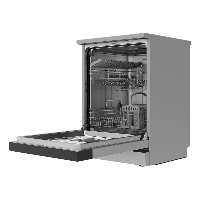 HOMEFORT HMGS0640S Szabadonálló mosogatógép 12 teríték, 11 L fogyasztás, 7 program,  47 dB zajszint, E energia, Alsó evőeszköztartó , 60 cm, Digit. Kijelző, Automata ajtónyitás nélkül