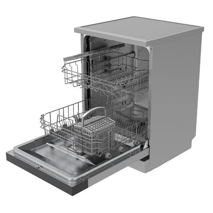 HOMEFORT HMGS0640S Szabadonálló mosogatógép 12 teríték, 11 L fogyasztás, 7 program,  47 dB zajszint, E energia, Alsó evőeszköztartó , 60 cm, Digit. Kijelző, Automata ajtónyitás nélkül