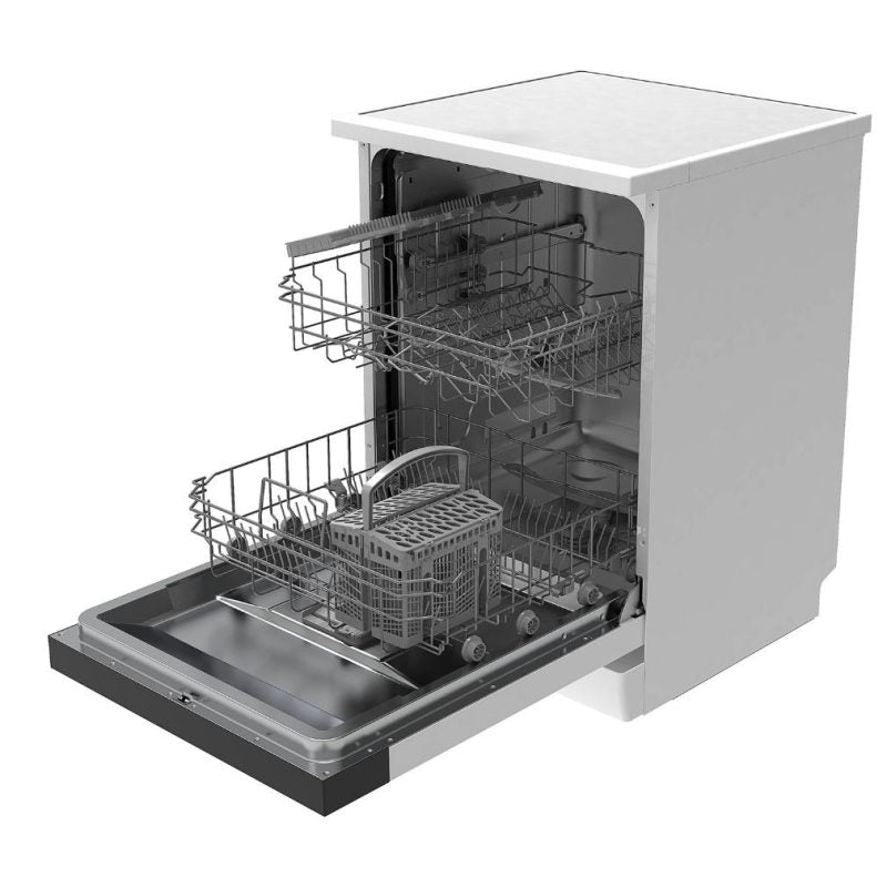 HOMEFORT HMGS0640W Szabadonálló mosogatógép 12 teríték, 11 L fogyasztás, 7 program,  47 dB zajszint, E energia, Alsó evőeszköztartó , 60 cm, Digit. Kijelző, Automata ajtónyitás nélkül