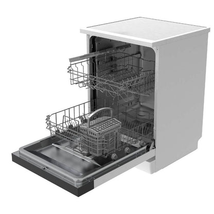 HOMEFORT HMGS0640W Szabadonálló mosogatógép 12 teríték, 11 L fogyasztás, 7 program,  47 dB zajszint, E energia, Alsó evőeszköztartó , 60 cm, Digit. Kijelző, Automata ajtónyitás nélkül