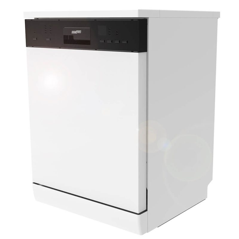 HOMEFORT HMGS0640W Szabadonálló mosogatógép 12 teríték, 11 L fogyasztás, 7 program,  47 dB zajszint, E energia, Alsó evőeszköztartó , 60 cm, Digit. Kijelző, Automata ajtónyitás nélkül