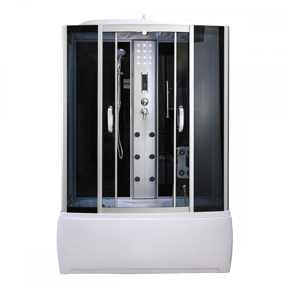Emilia 150 Hidromasszázs Kádkabin elektronikával Black