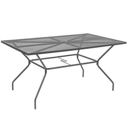Melfi fém mesh kerti asztal 150x90x75 cm antracit