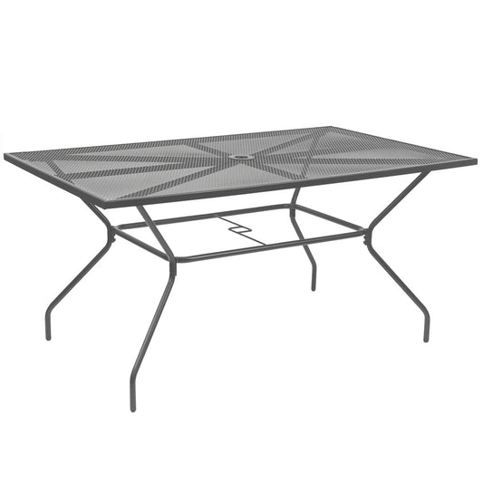 Melfi fém mesh kerti asztal 150x90x75 cm antracit