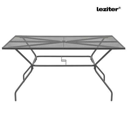 Melfi fém mesh kerti asztal 150x90x75 cm antracit