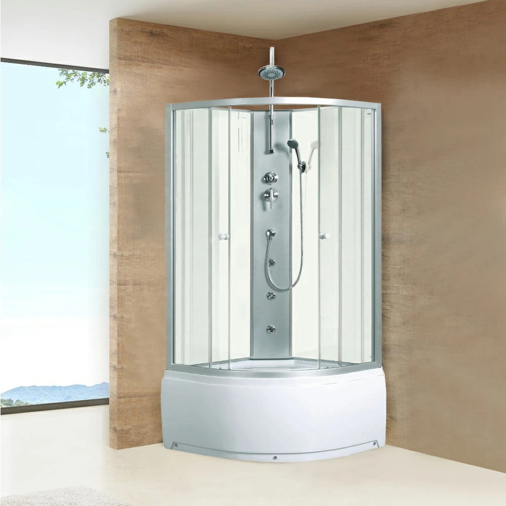 Karolina WH íves mélytálcás hidromasszázs zuhanykabin