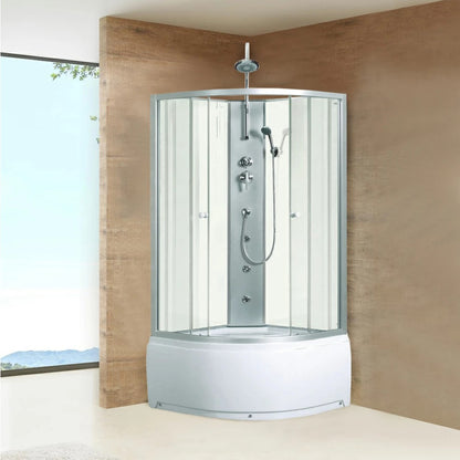 Karolina WH íves mélytálcás hidromasszázs zuhanykabin