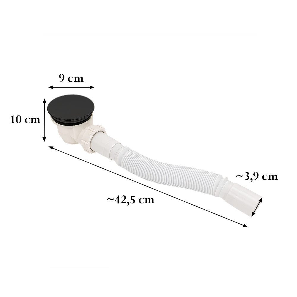 Zuhanytálca szifon 60 mm-es fekete