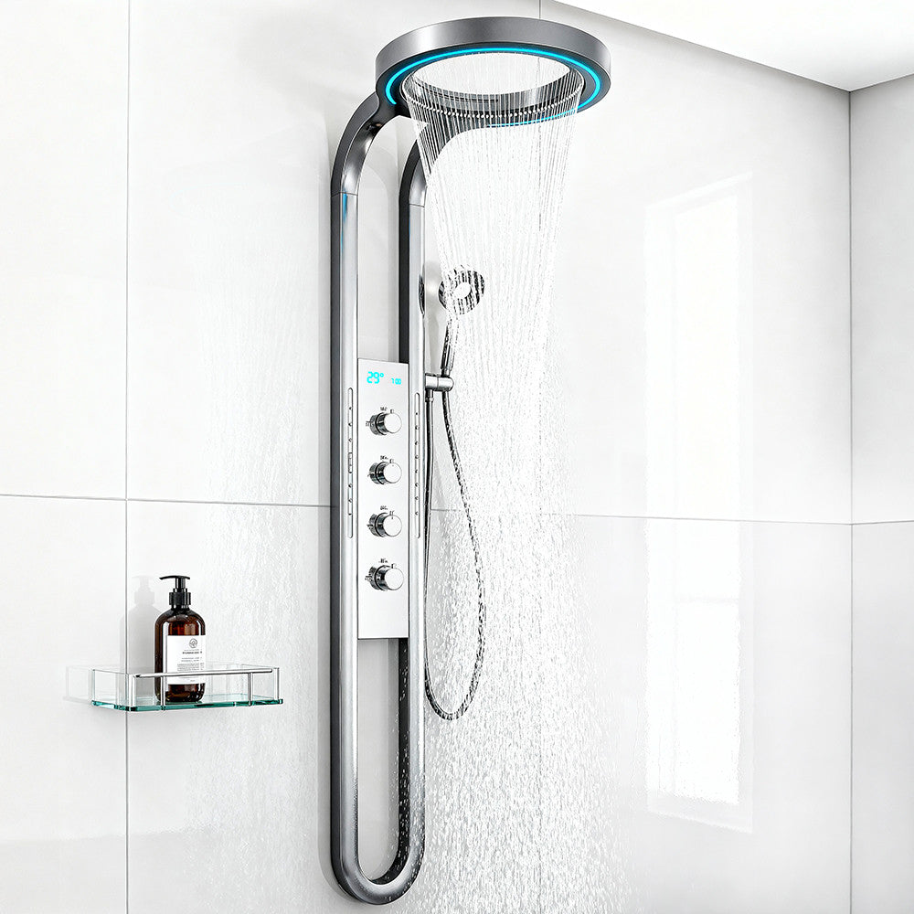 Aquajet hidromasszázs zuhanypanel króm