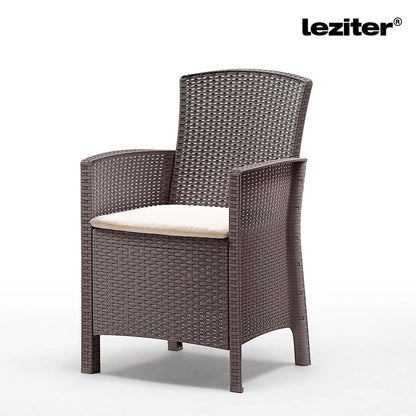 Lima műrattan karfás szék cappuccino