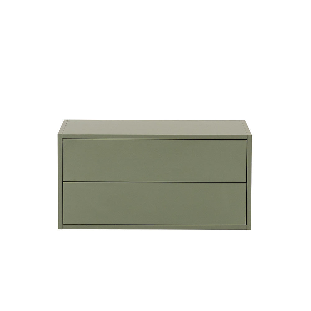 Boxie 2 fiókos fali szekrény 40x80x37 cm zöld