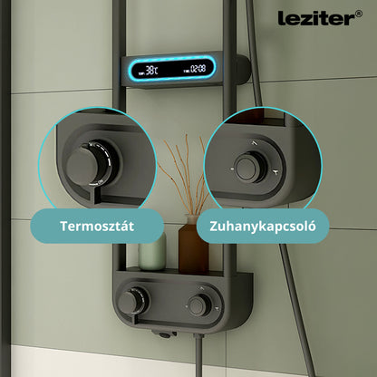 Tropic digitális zuhanyszett termosztátos csapteleppel szürke