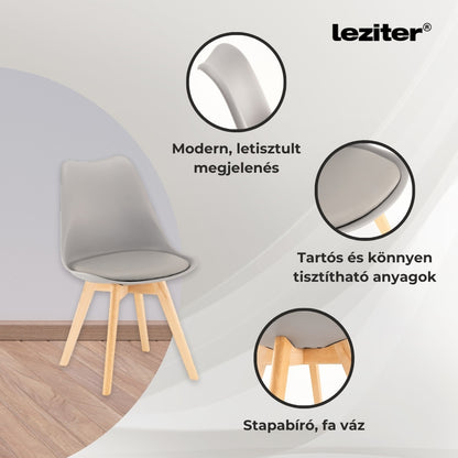 Ravena 6+1 étkező garnitúra fehér-szürke