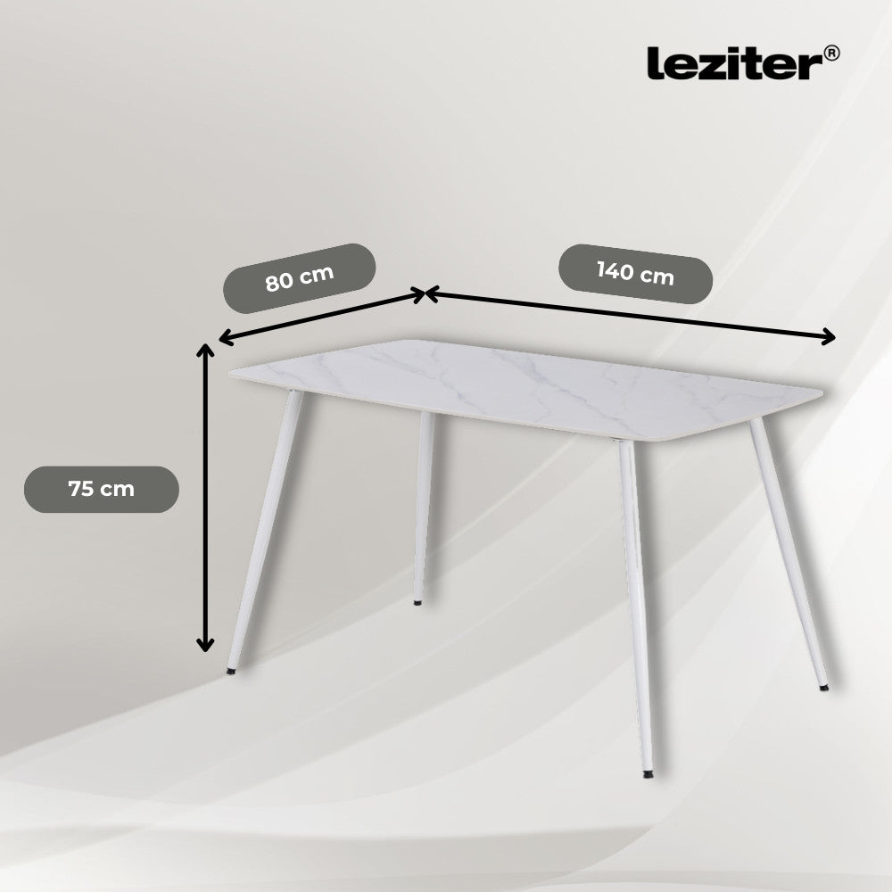 Megan 6+1 étkező garnitúra fehér-fekete