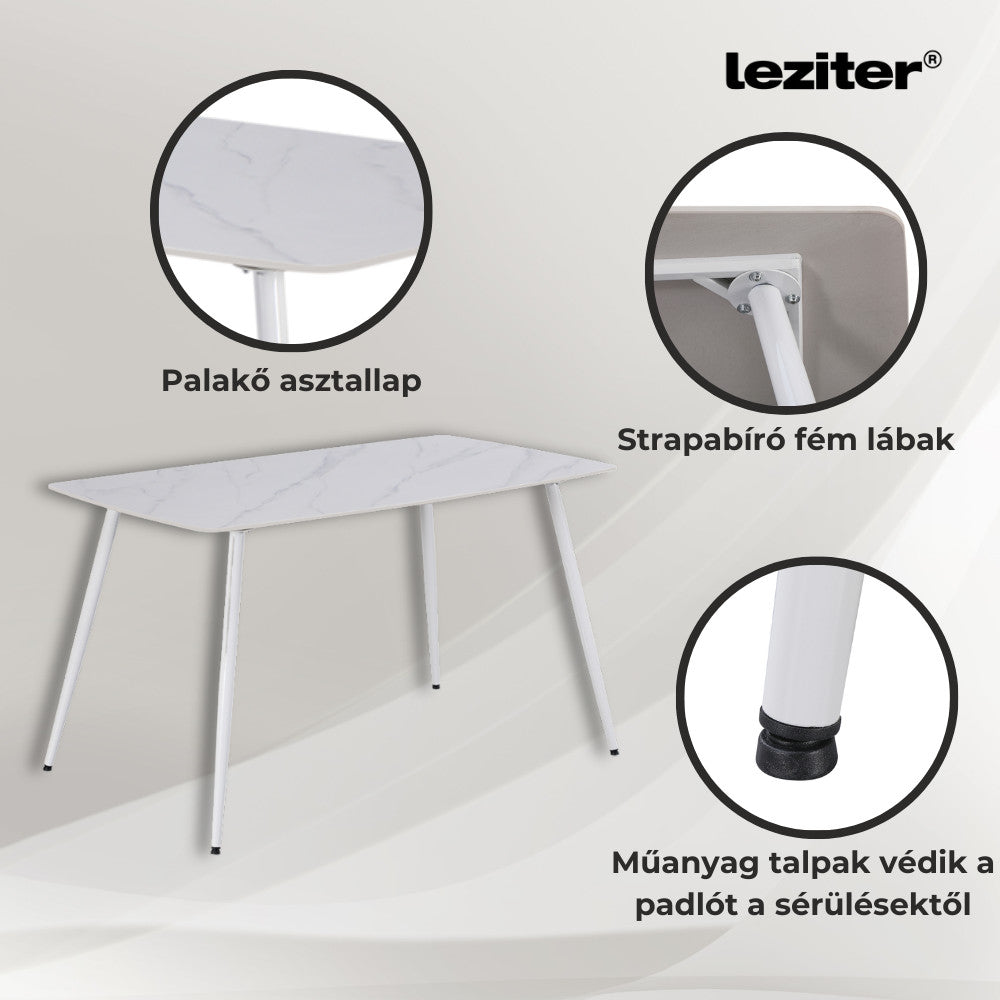 Megan 6+1 étkező garnitúra fehér-barna