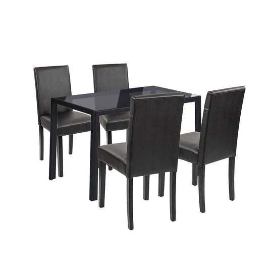 Karen 4+1 étkező garnitúra fekete-fekete