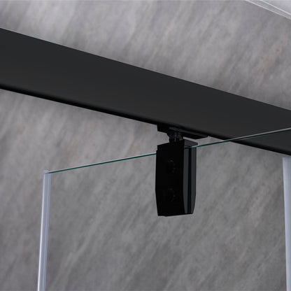 Flexi-S állítható zuhanyajtó 76-91x185 cm fekete
