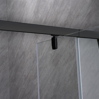 Flexi állítható zuhanyajtó 76-91x185 cm fekete