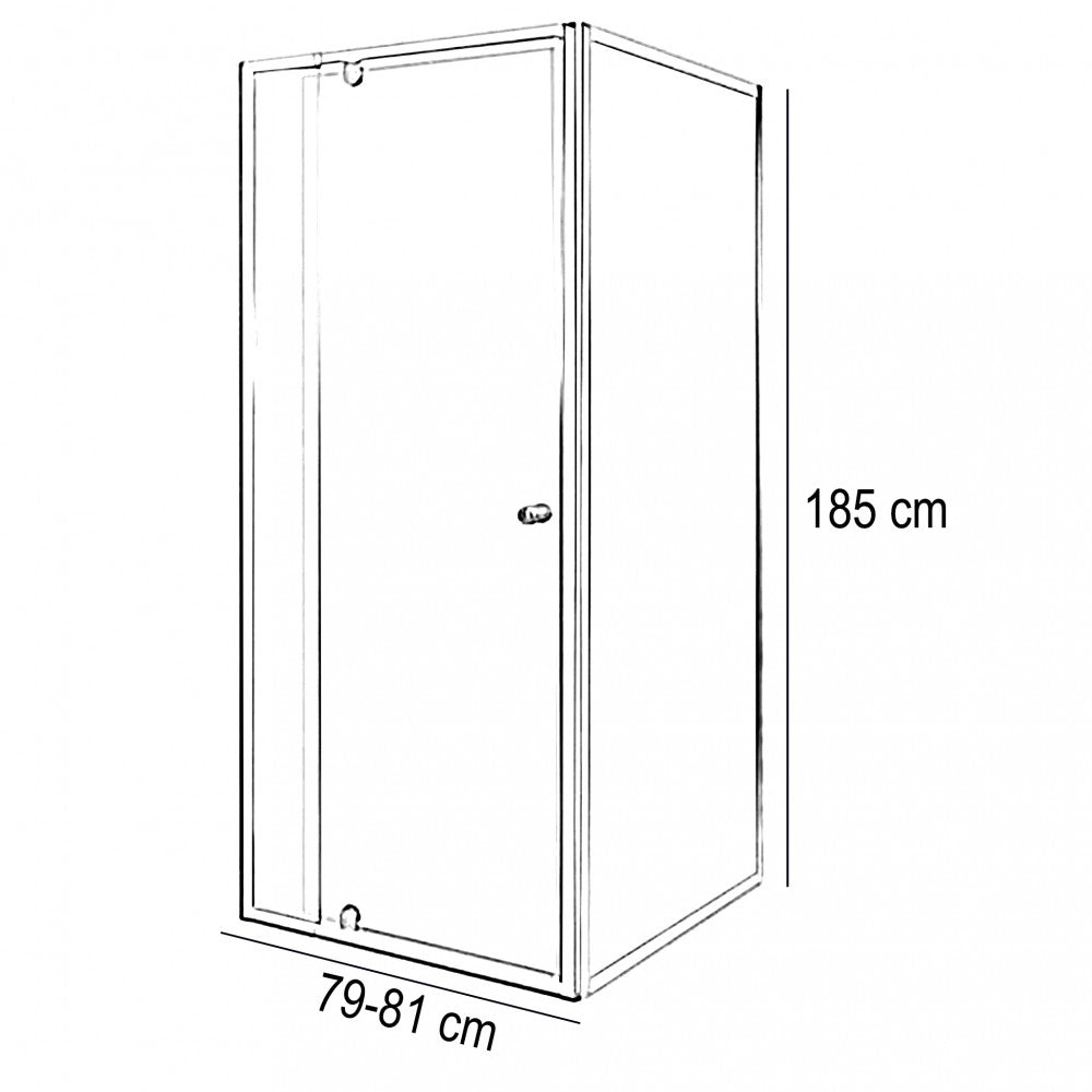 Flexi sarokba szerelhető aszimmetrikus zuhanykabin 8x9 cm zuhanytálca nélkül_4