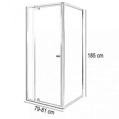 Flexi sarokba szerelhető aszimmetrikus zuhanykabin 8x9 cm zuhanytálca nélkül_4