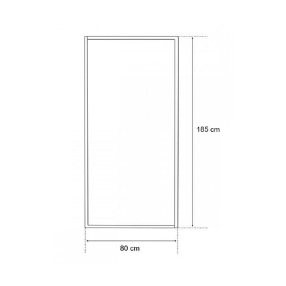 Zuhanyfal 90x185 cm-es méretben fekete