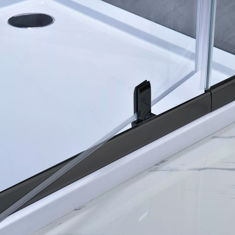 Flexi állítható zuhanyajtó 86-101x185 cm fekete