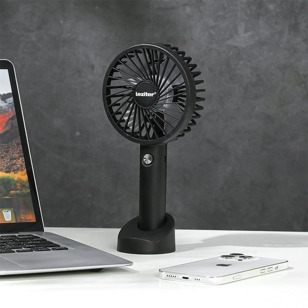 Galar kézi hordozható usb ventilátor tartóval 4 W 1200 mAh fekete