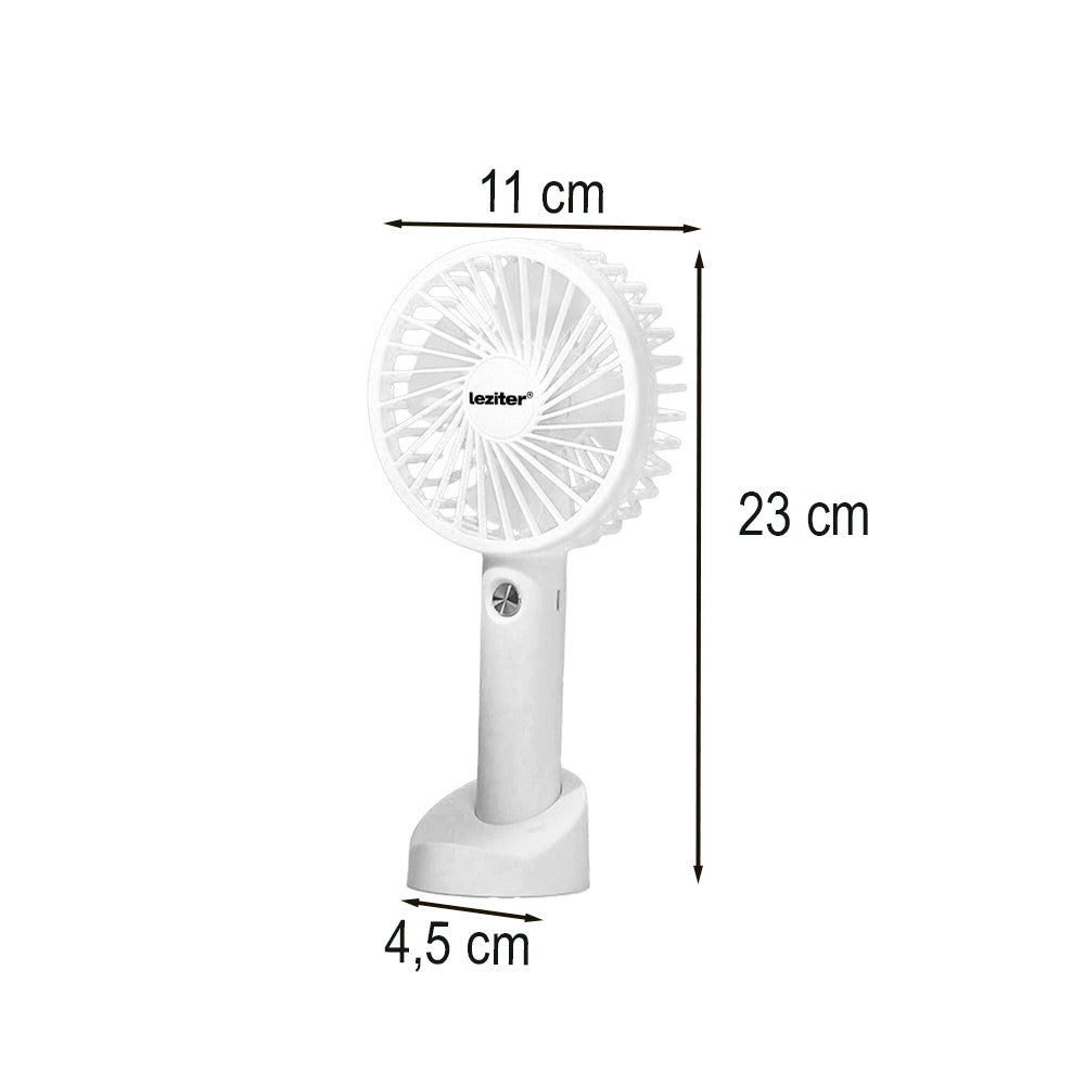 Galar kézi hordozható usb ventilátor tartóval 4 W 1200 mAh fehér
