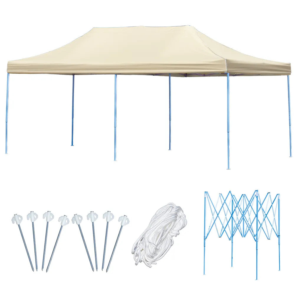 Összecsukható kerti pavilon 3x6 m bézs