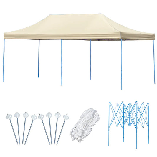 Összecsukható kerti pavilon 3x6 m bézs