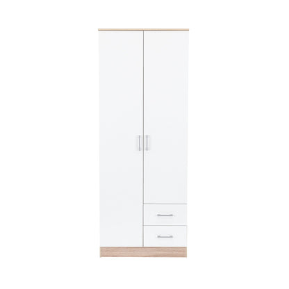 Miami gardróbszekrény 80x205 cm fehér-sonoma tölgy