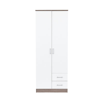 Miami gardróbszekrény 80x205 cm fehér-yorki tölgy