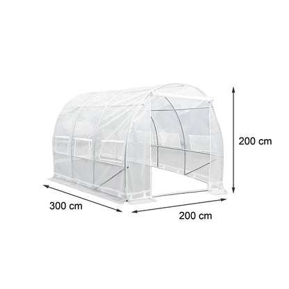 Fóliasátor 200x200x300 cm erősített vázzal+fólia átlátszó