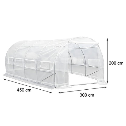 Fóliasátor 200x300x450 cm erősített vázzal+fólia átlátszó