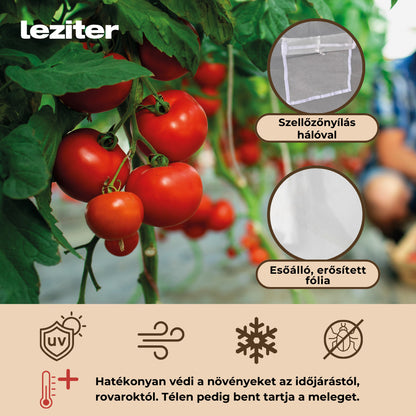 Fóliasátor 200x300x450 cm erősített vázzal+fólia átlátszó