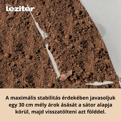 Fóliasátor 200x300x450 cm erősített vázzal+fólia átlátszó