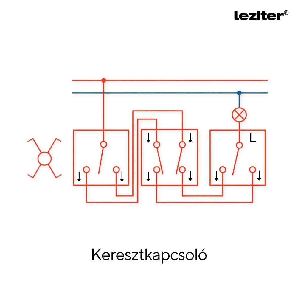 Nova kereszt kapcsoló 10A 250V 107 szürke