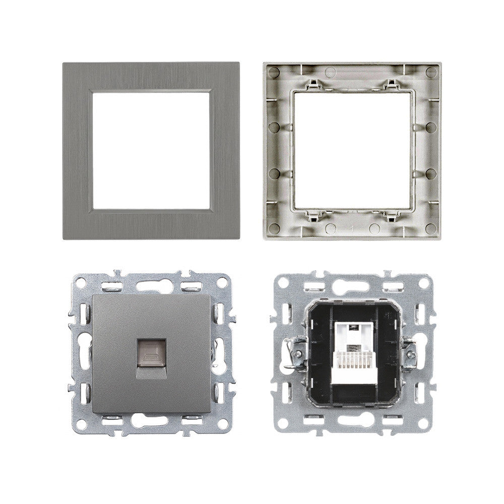 Nova UTP aljzat RJ-45 szürke kerettel
