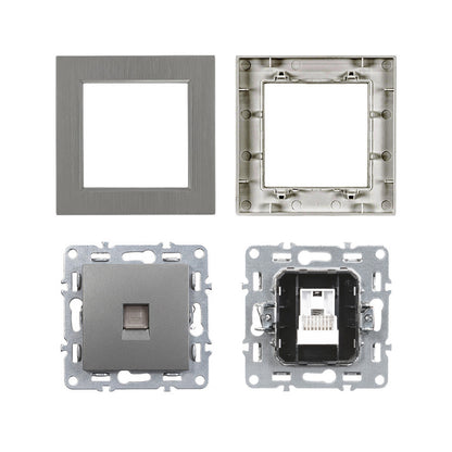 Nova UTP aljzat RJ-45 szürke kerettel