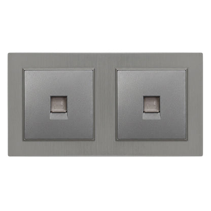 Nova kettős UTP aljzat RJ-45 szürke kerettel