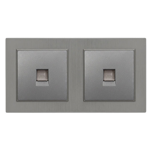 Nova kettős UTP aljzat RJ-45 szürke kerettel