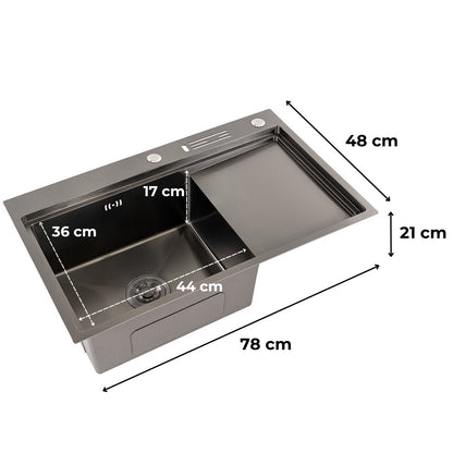 Dahlia III rozsdamentes mosogató