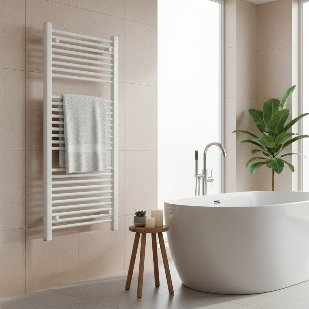Egyenes törölközőszárító radiátor 1200x600 mm fehér