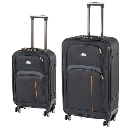 TraveLux Light III gurulós bőrönd szett fekete