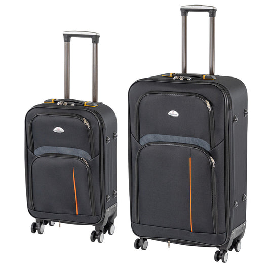 TraveLux Light III gurulós bőrönd szett fekete
